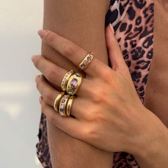 Anthropologie Jewelry - Gemstone Ring Set #1518